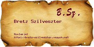 Bretz Szilveszter névjegykártya