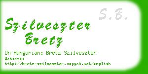 szilveszter bretz business card